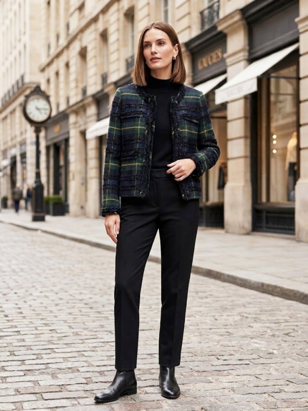 J. Crew Black Watch Tartan Plaid Jacket Lurex Trim Women's 8 NWT - Picture 13 of 13